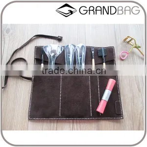 Vintage Style Cow Leather Cosmetic Organizer Bag Large Capacity Pen Holder Organizer thumbnail-1