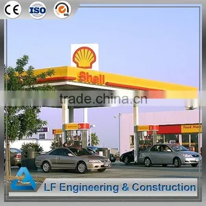Prefabricated Stainless Steel Civil Engineering for Gas Station Canopy thumbnail-1