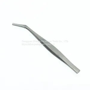 Stainless Steel Straight Head Round Head Elbow Fleshy Lengthening Toothless Large Size Dressing Long Tweezers thumbnail-2
