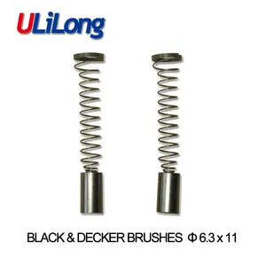 Round Motor Brushes With Spring Black & Decker Power Tool Carbon Brush thumbnail-1