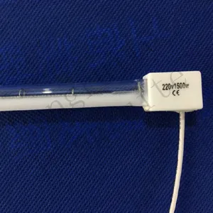2000W 375MM Square Ceramic Head Near Transparency Infrared Halogen Heater Lamp Shortwave Tungsten Filament thumbnail-1