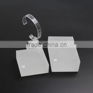 Frosted Acrylic Watch Display Stand Cube Display Stand for Watches RW001 thumbnail-1