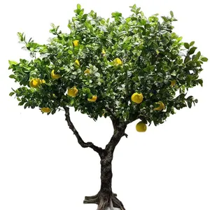 Commercial Grade Fake Grapefruit Tree 7FT-21FT Fire Retardant & Windproof for Theme Parks, ECO Certificated Trunk thumbnail-1