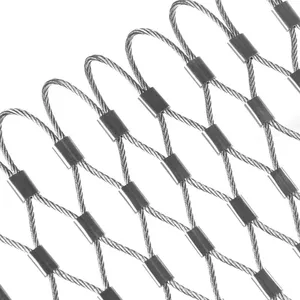 High Strength Knotted Stainless Steel Rope Mesh for Outdoor Zoo Aviary Mesh thumbnail-5