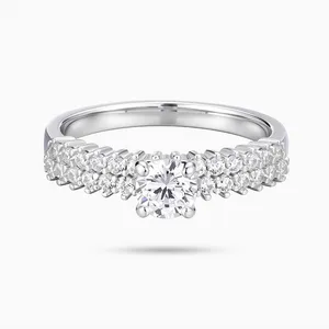 Shining Star Jewelry Dainty Round Cz Ring Women Sterling Silver Wedding Rings thumbnail-5