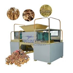 Double Shaft Branch Leaves Shredder Chaff Cutter Straw Bale Shredder Feed Grinder Alfalfa Hay Shredder EPC thumbnail-1