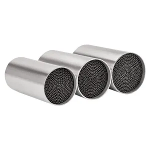 Factory Supply Gasoline Motorcycle Universal Catalytic Converter Three Way Catalyst With Metal Honeycomb Substrate thumbnail-3