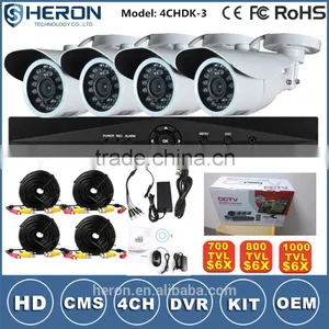 4/8/16ch HD 1000TVL H.264 P2P A Key Internet DVR KITs Security Cctv Camera System thumbnail-5