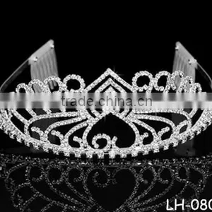 2015 New Style Luxury Diamond Big Crown and Tiara Wholesale Bridal Hair Accessories thumbnail-1