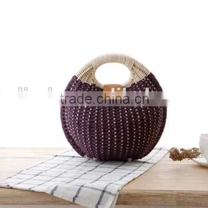 Fashion Girl's Beige Paper Straw Craft Bag thumbnail-3