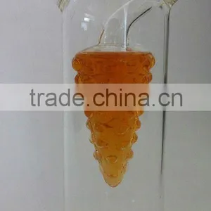 Fancy Mouth Blown Clear Glass Oil and Vinegar Bottle thumbnail-1