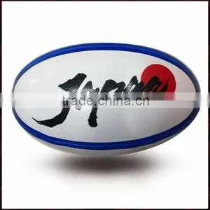 Rubber Synthetic Leather Machine Stitched Custom Logo Rugby Ball Size 5 thumbnail-1