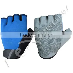 Half Finger Cycling Gloves,Cycling Gloves,Bike Gloves,Blue Black Grey Color Gloves,Sports Gloves,Custom Bike Gloves thumbnail-1