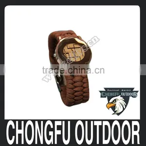 2016 New Most Popular 550 Type III Paracord Bracelet With Watch Fashion Style China Wholesale Quality Choice thumbnail-1