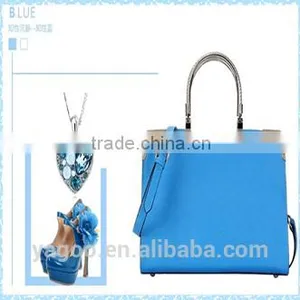 Fresh Colourful PU Tote Handbag for Women thumbnail-1