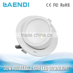 CE RoHS Certificate CRI>80 High Bright 30W Rotatable LED Downlight for Hotel Lighting thumbnail-1