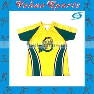 Full Sublimated Printing V-neck Soccer Jersey Reversible thumbnail-1