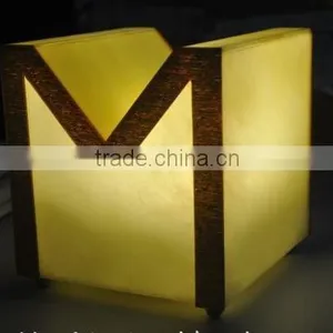 Rechargable Battery Operated Wedding Party Night Club Bar Glowing Light up Decoration Letter Led Table Lamp thumbnail-5