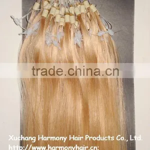 TOP Quality Remy Human Hair Extensions Easy Loop Micro Ring thumbnail-1