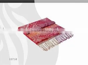 100% Silk Jacquard Shawl thumbnail-1