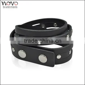 Dongguan Jewelry Factory Lobster Clasp Stainless Steel Bulk Leather Bracelet thumbnail-6