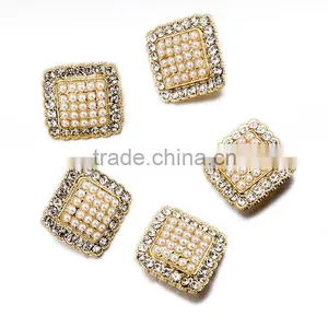Square Pearl Rhinestone Buttons for Garment Accessory Decoration thumbnail-3