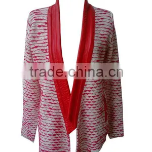 New Arrival for 2015 Cardigan Sweater With Leather Neck thumbnail-1
