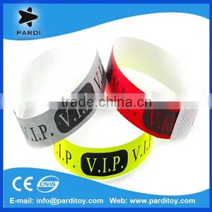 Self Adhesive Door Entry Tyvek Paper Wristbands Bracelets Quality Choice thumbnail-1