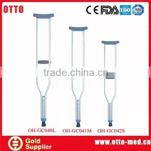 Standard Height Adjustable Aluminum Underarm Crutches thumbnail-2
