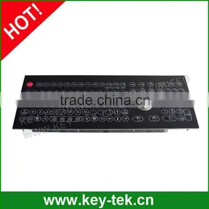 IP65 Industrial Hygienic Membrane Keyboard With Optical Trackball thumbnail-1