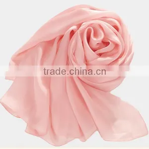 Pure Color Silk Scarf/hijab/tudung/plain Pure Silk Scarves Quality Choice thumbnail-3