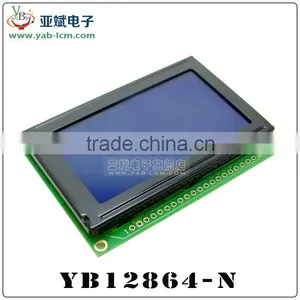 Parallel Graphic Lcd 128x64, STN Positive Graphical Lcd Display,5v,yellow-green Led Backlight. thumbnail-4