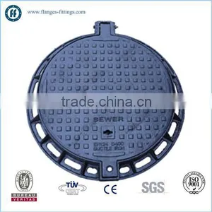 DI Round Manhole Cover With Lock .hinge and Gas thumbnail-1