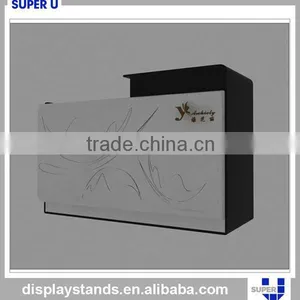Wood Shop Counter Design White Reception Counter Display Furniture thumbnail-4