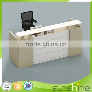 JB-RCT04 Sunshine Furniture Factory Manufacture Office Use Furniture Particle Board Small Reception Desk thumbnail-1