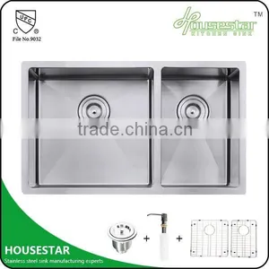 HOUSESTAR Double Drainer Stainless Steel Kitchen Sink No.R3318 Kitch Sink Crusher thumbnail-4