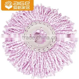 High Quality Floor Cleaning Spin Washable Microfiber Round Mop Heads thumbnail-1