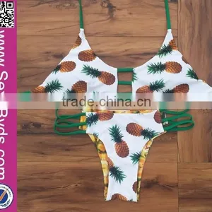 Hot Popular 2pcs Pineapple Sexy Mature Brazilian Bikini thumbnail-3