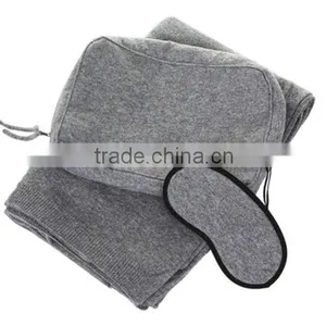 Luxury Cotton Jersey Airline Overnight Set/airline Comfort Set/airline Sleeping Set With Pouch thumbnail-1