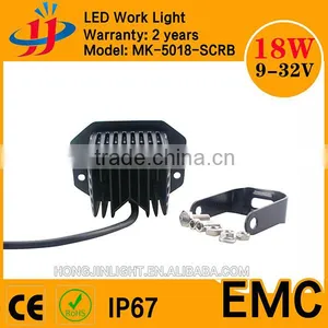 High Power 18W Square LED Work Light-5 Inch High Lumen Led Truck Work Lights thumbnail-3