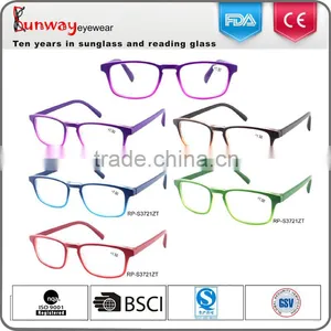 RP-S3721 Gradient Colorful Big Frame Hot Fashion Cheap Plastic Reading Glasses thumbnail-1