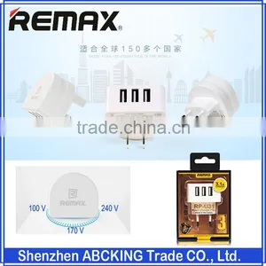 Original REMAX Fast Speed Charger 3 USB 5V 3.1A Phone Charger For HTC Samsung Lenovo Travel Adapter thumbnail-1