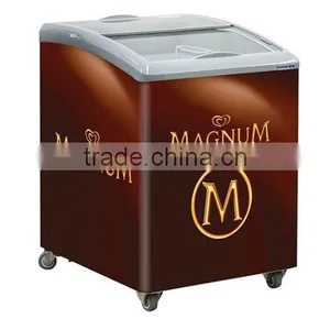 Curved Double Door Ice Cream Freezer thumbnail-2