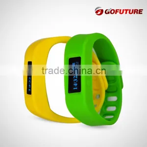 2015 New Products Promotional Sports Running Pedometer Bracelet Bluetooth Rubber Sport Biker Bracelets thumbnail-1