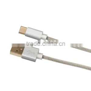 Gray Silver Nylon Braided 3.3ft USB 3.0 to Type c for Macbook thumbnail-1