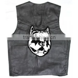 Customized Large Bit Bull Patch Iron on Biker Vest thumbnail-2