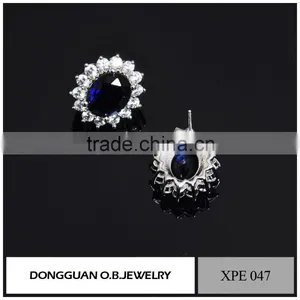 Black Agate Earring With Zircon for Wedding Part Earring Fashion Jewelry thumbnail-2