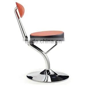 New Red & Black Fashion PU Leather Upholstery Swivel Bar Stools With Backrest thumbnail-3
