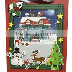 China Gift Paper Bag Manufactures Christmas Paper Package Bag thumbnail-3