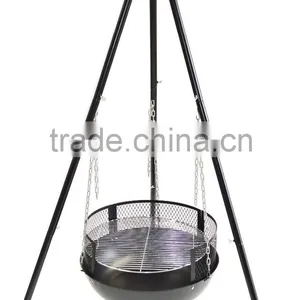 Modern Deisgned Camping Picnic Hanging Chain Tripod Charcoal Bbq Grill thumbnail-1